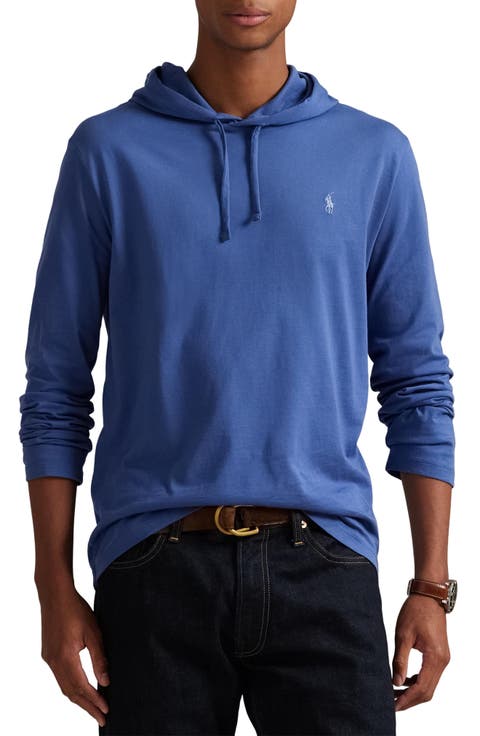Long Sleeve Cotton Jersey Hooded T-Shirt