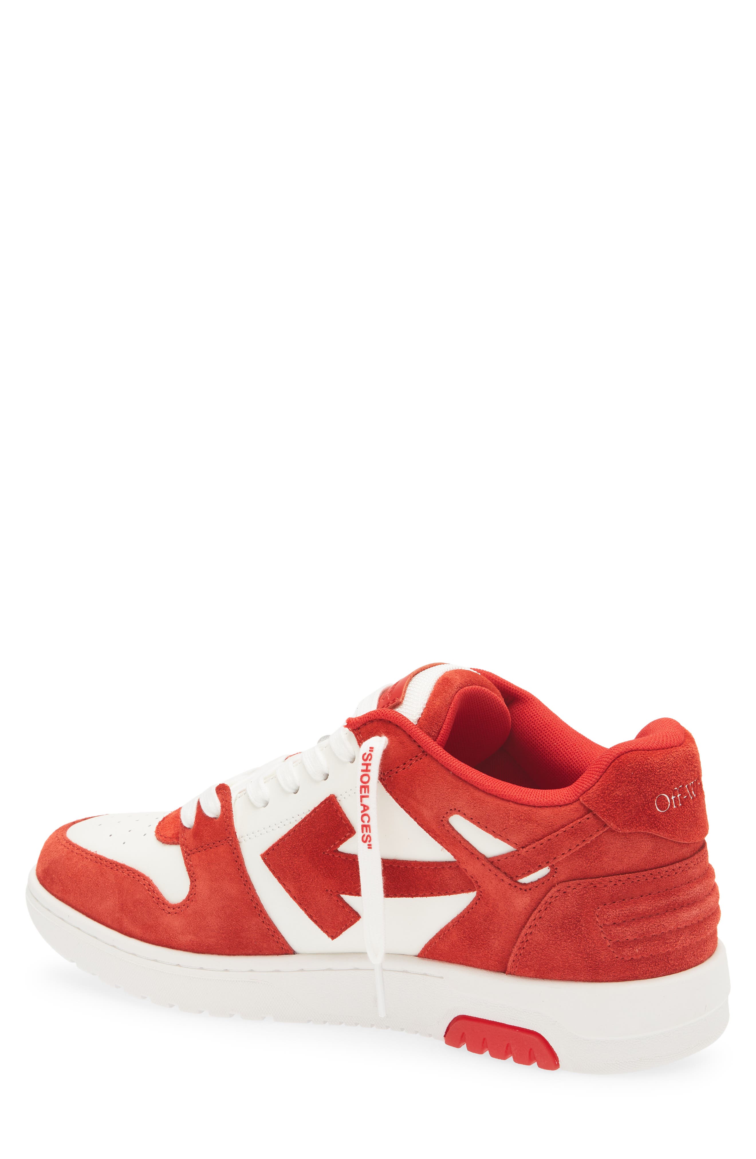 Off-White Out of Office Low Top Sneaker, Alternate, color, Brick Red - White