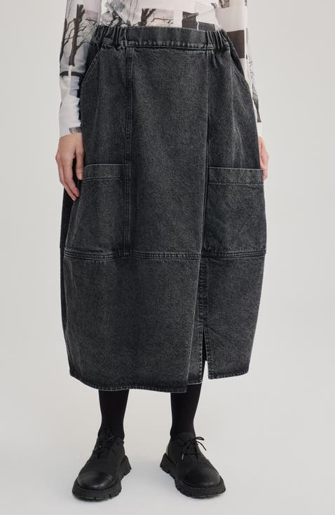 Noa Balloon Denim Skirt