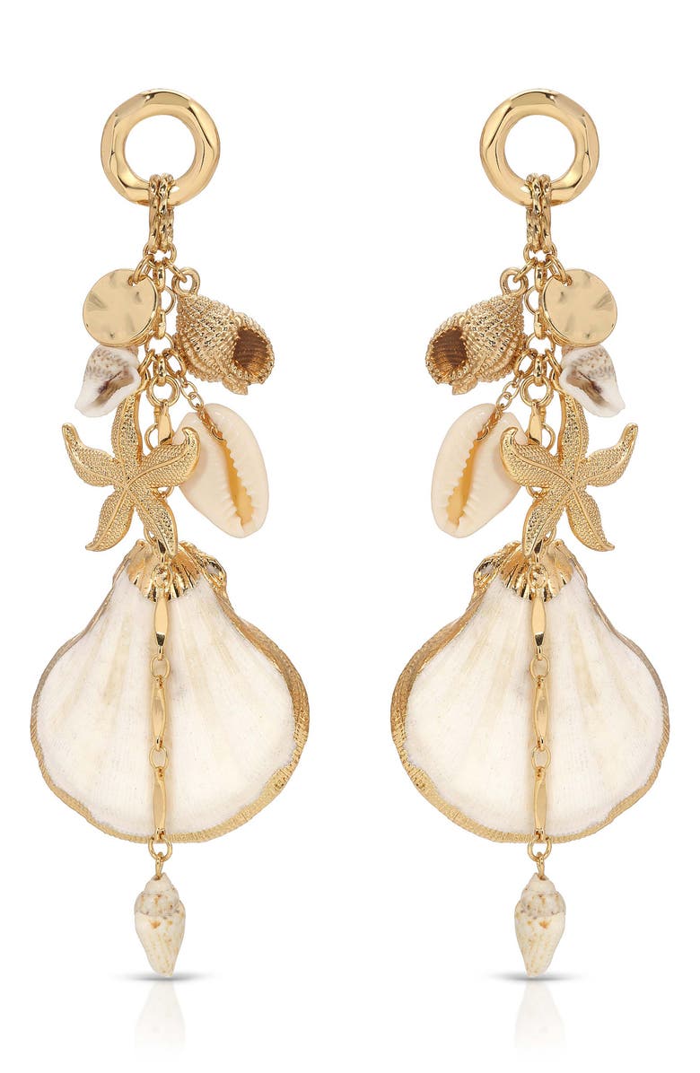 Ettika Mermaid Tears Earrings, Alternate, color, Gold