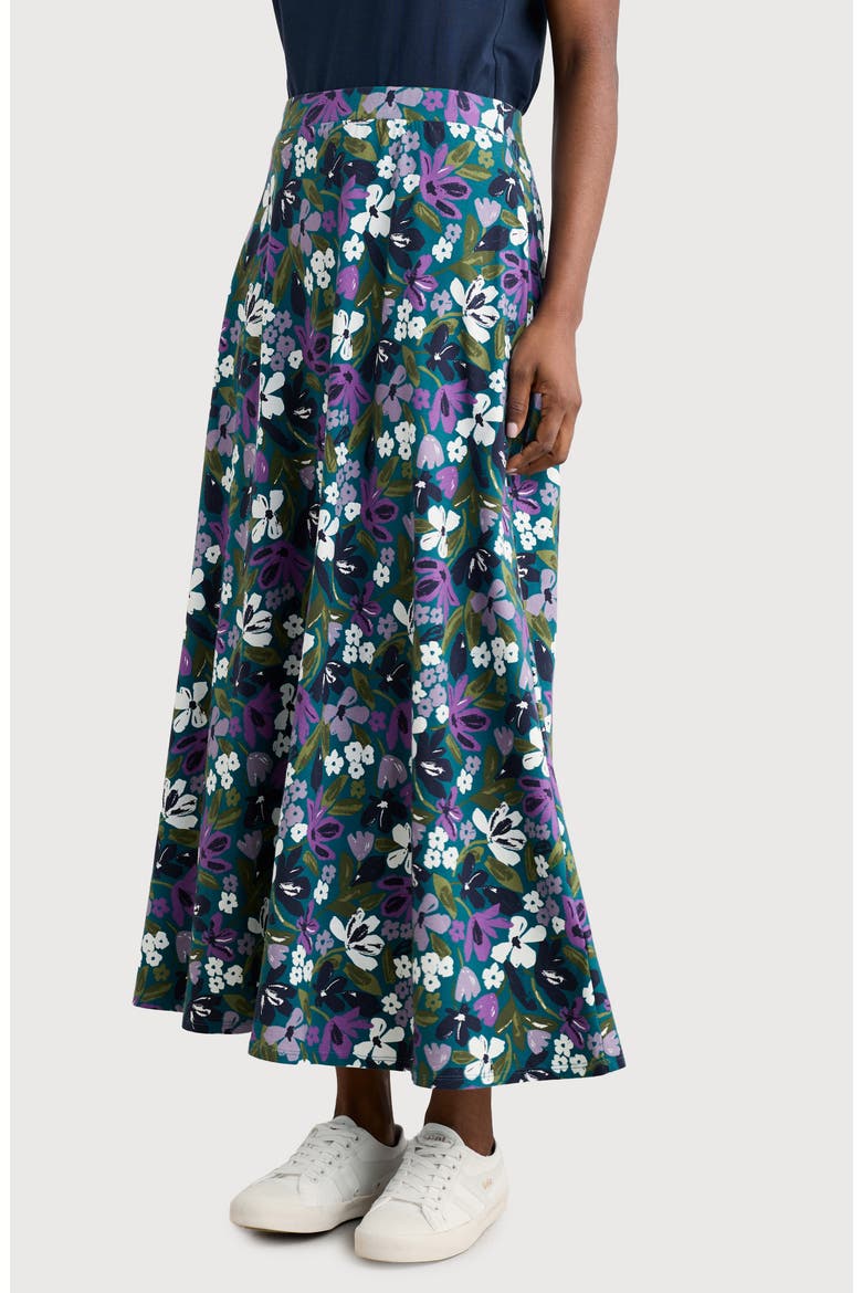 Rose Floral A-Line Skirt, Main, color, CRAYON FLORAL DARK DRIFT