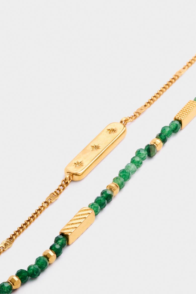 Birthstone Bracelet 'May' in Green Agate, Alternate, color, May