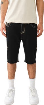 True Religion Brand Jeans Rocco Super T Raw Hem Skinny Denim Shorts