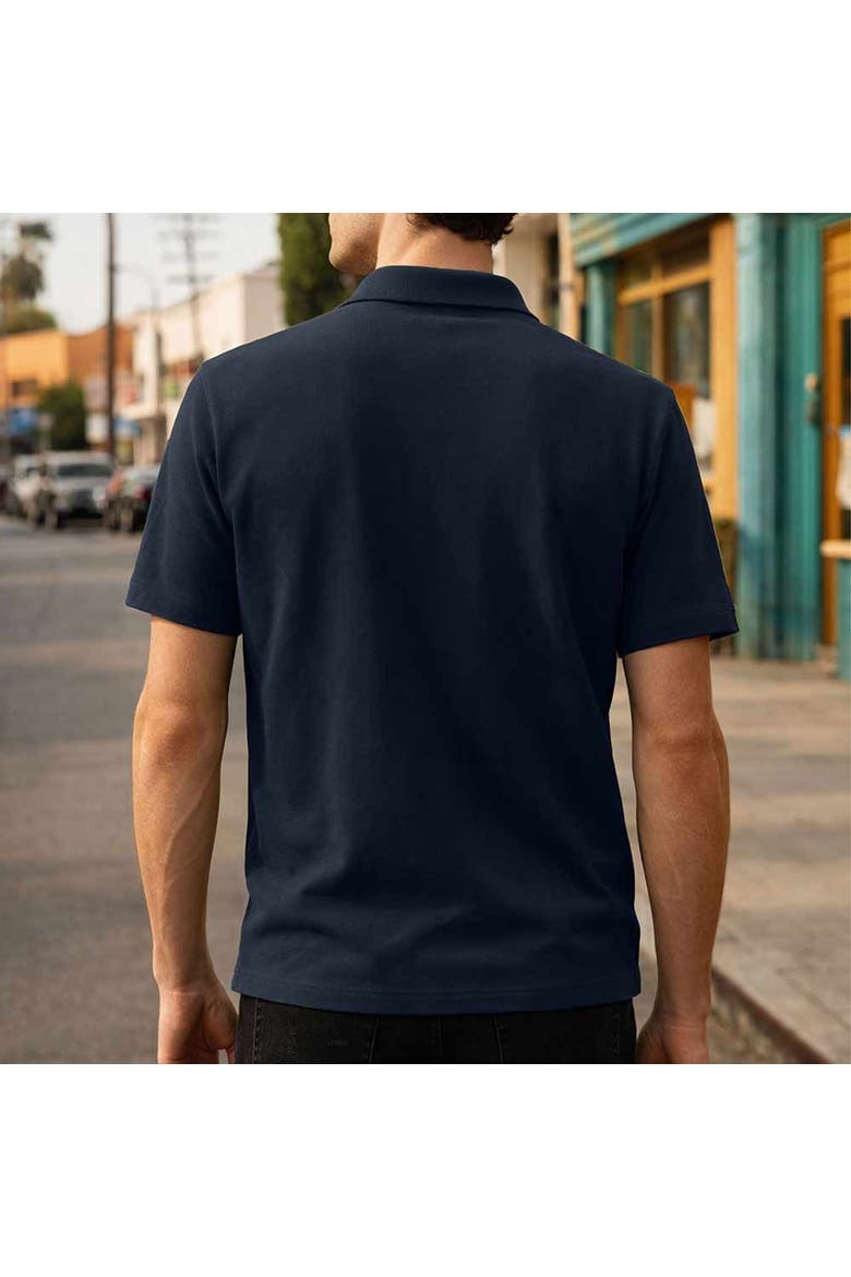 Ghost Midweight Short Sleeve Polo Shirt, Alternate, color, Navy