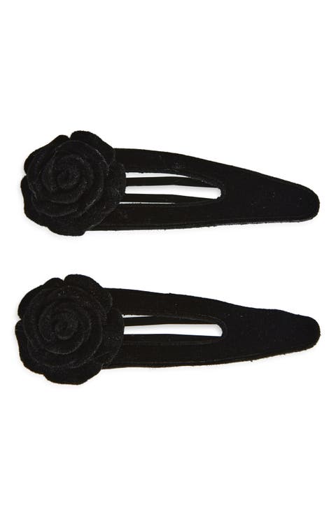 2-Pack Rosette Snap Hair Clip
