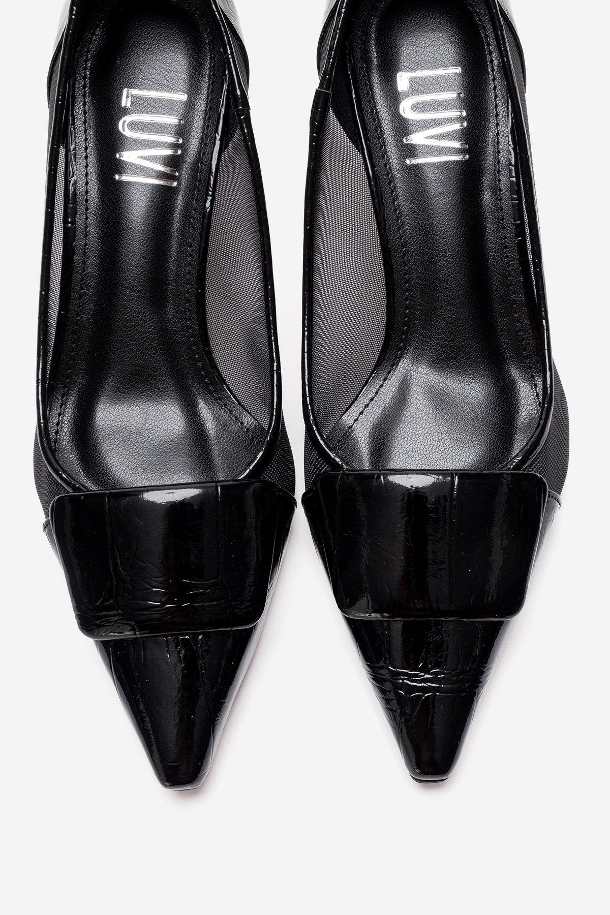 Prologue Shoes Ola Stiletto Pump, Alternate, color, Black Patent