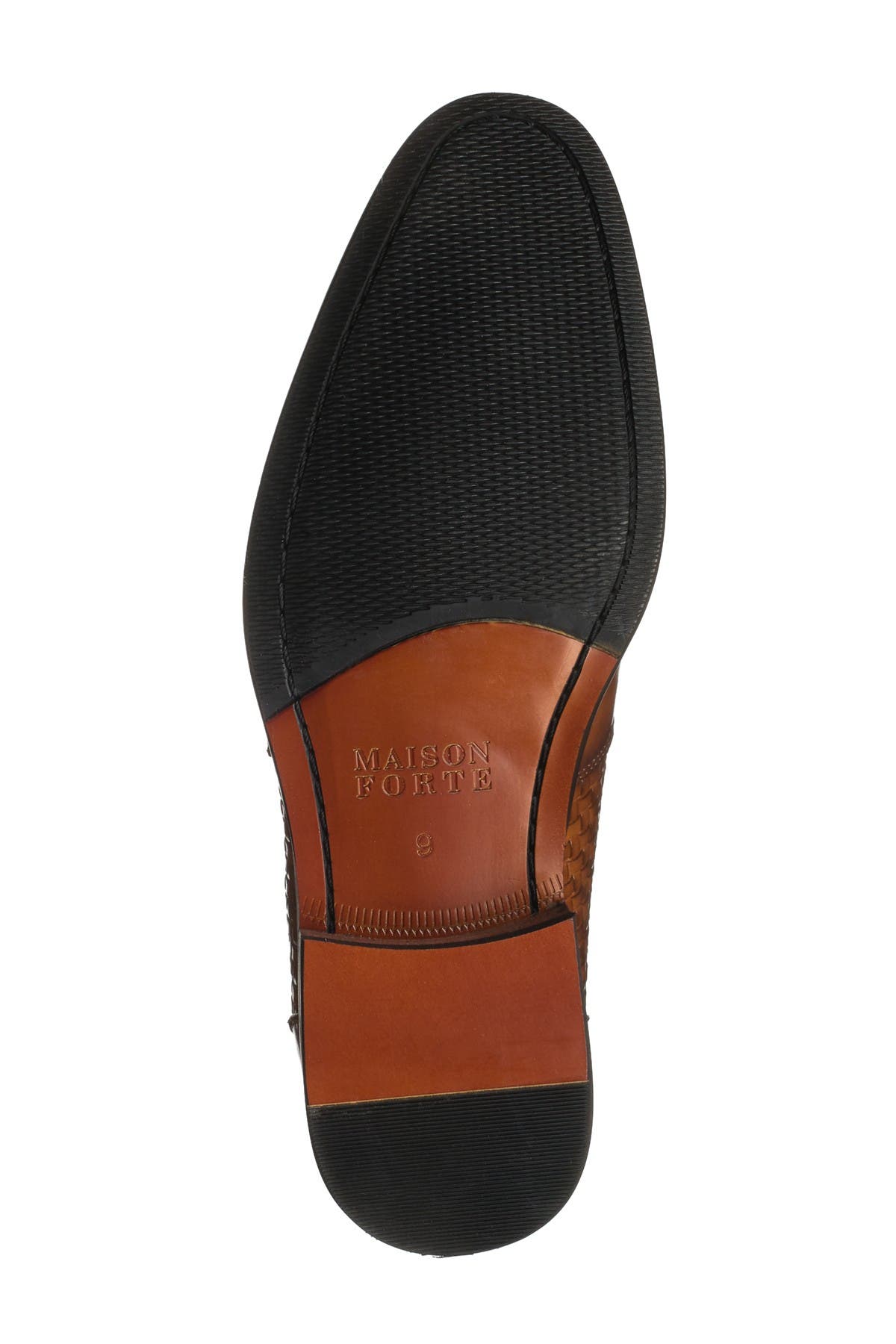 Maison Forte Lisbon Woven Leather Oxford, Alternate, color, 