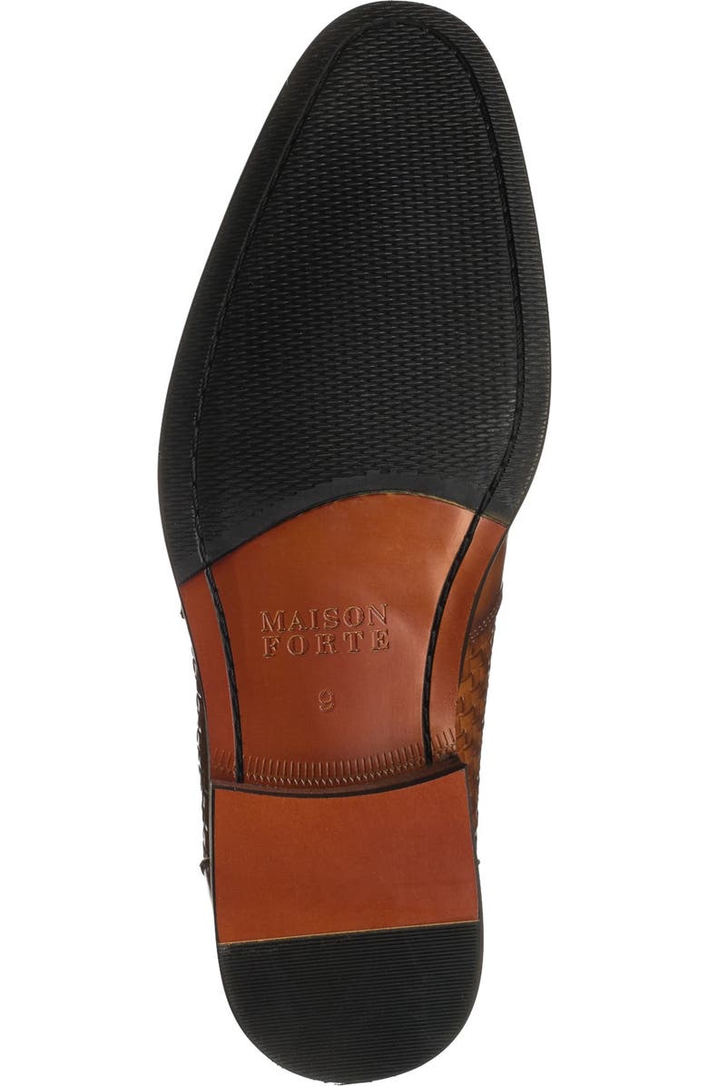 Maison Forte Lisbon Woven Leather Oxford, Alternate, color,