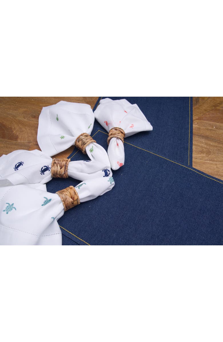 C&F Home Denim Placemats Set of 6, Alternate, color, Blue