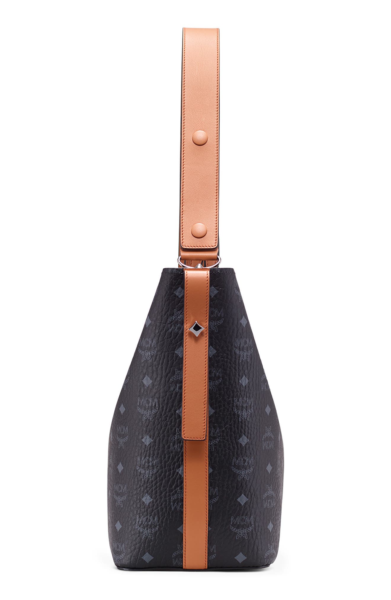 MCM Small Gunta Visetos Coated Canvas Shopper, Alternate, color, 