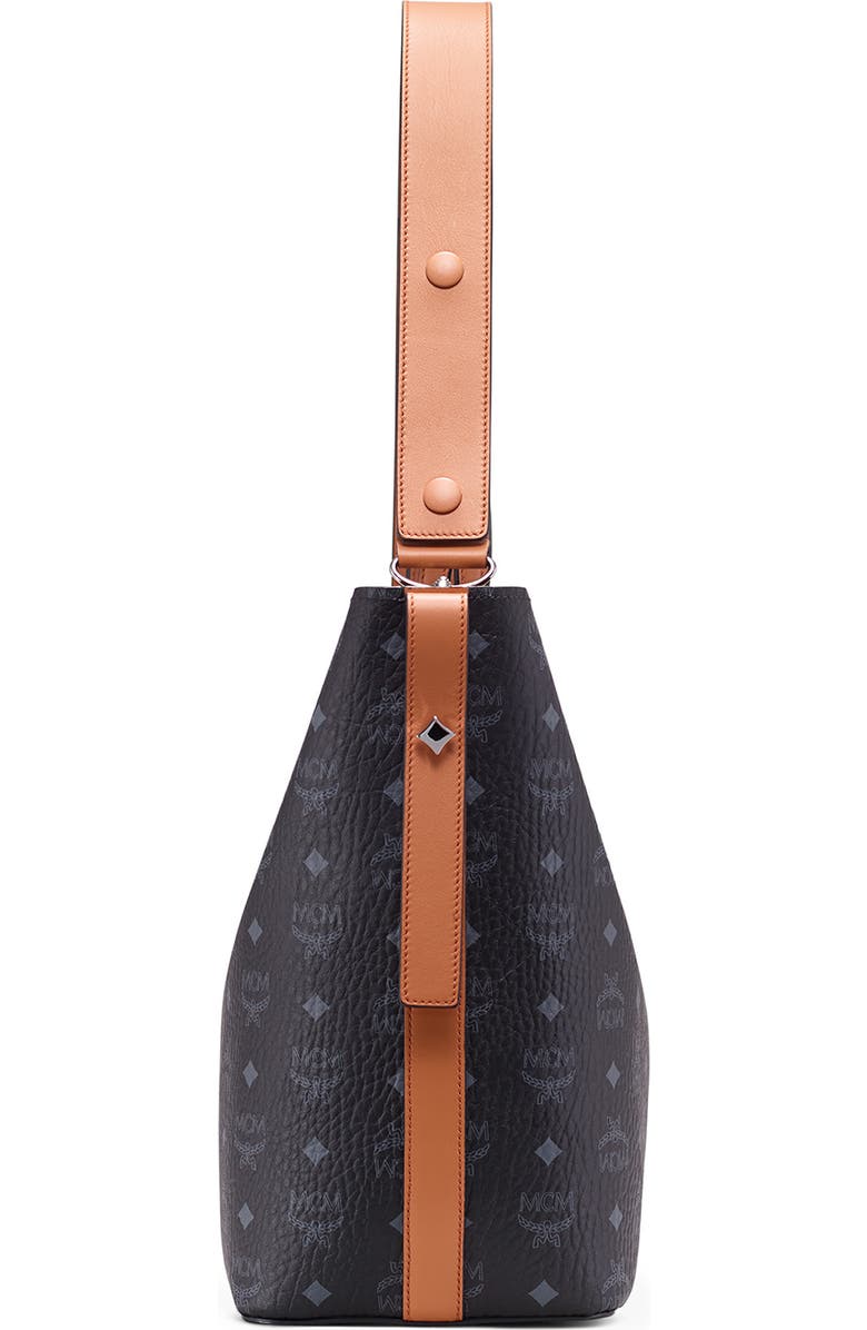 MCM Small Gunta Visetos Coated Canvas Shopper, Alternate, color,