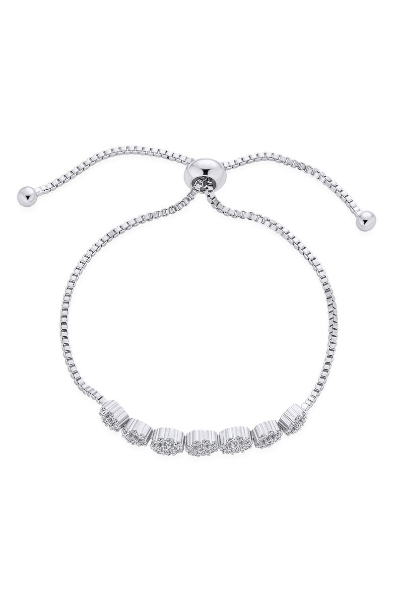 BLING JEWELRY Cubic Zirconia Bolo Bracelet, Alternate, color, 