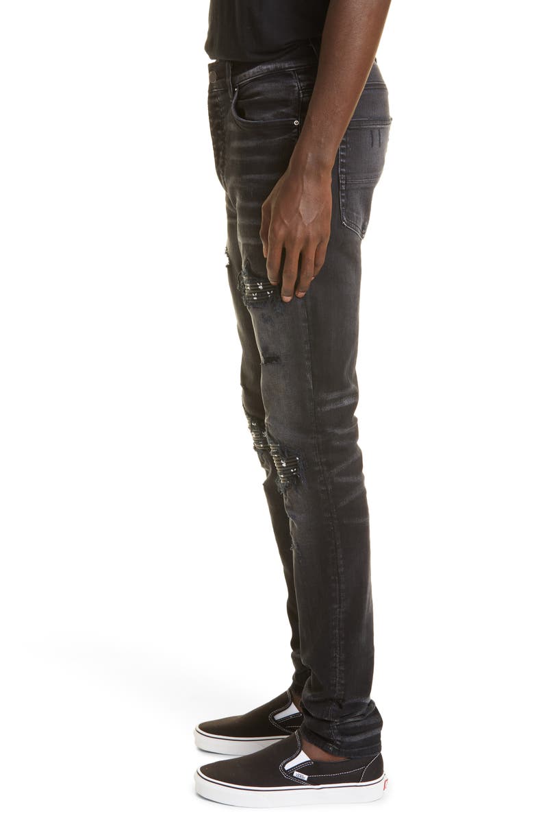 AMIRI MX1 Playboy Bunny Mended Jeans, Alternate, color, 