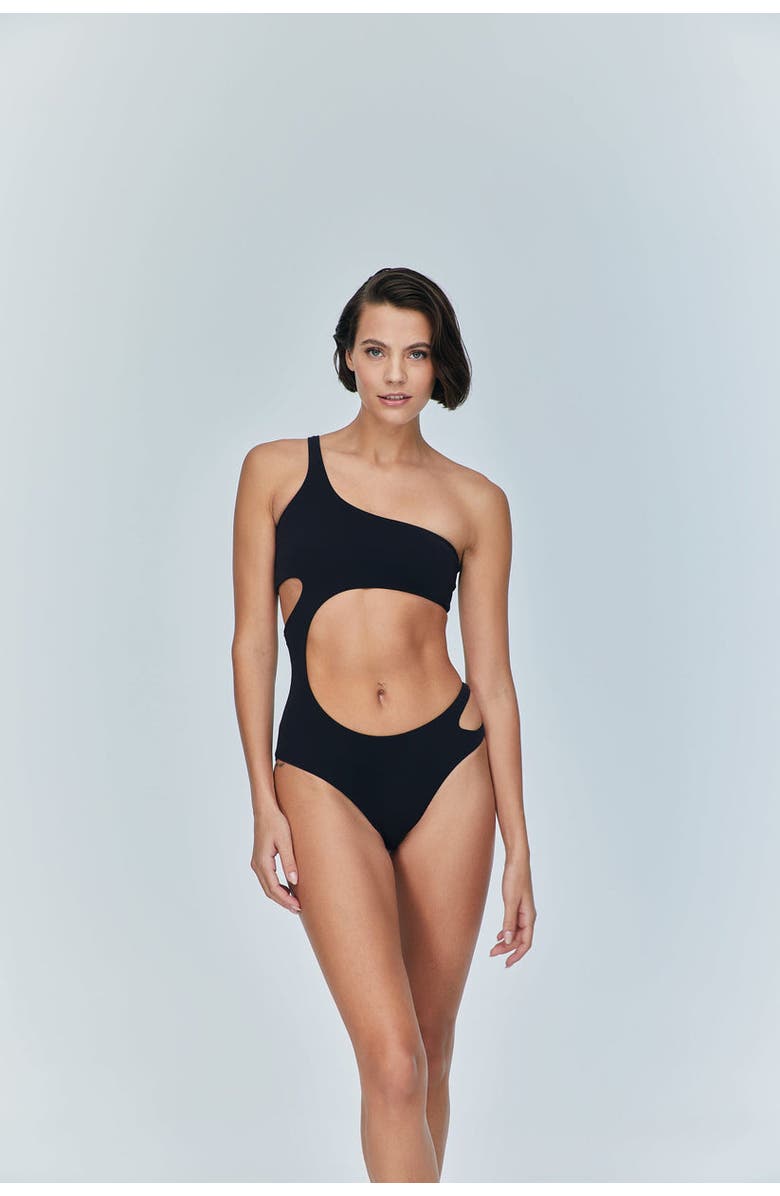 Jendue Ocean Cutout Swimsuit Pink, Alternate, color, 