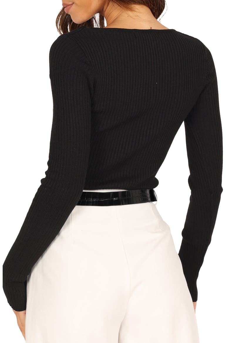 Shani Rib Top, Alternate, color, BLACK