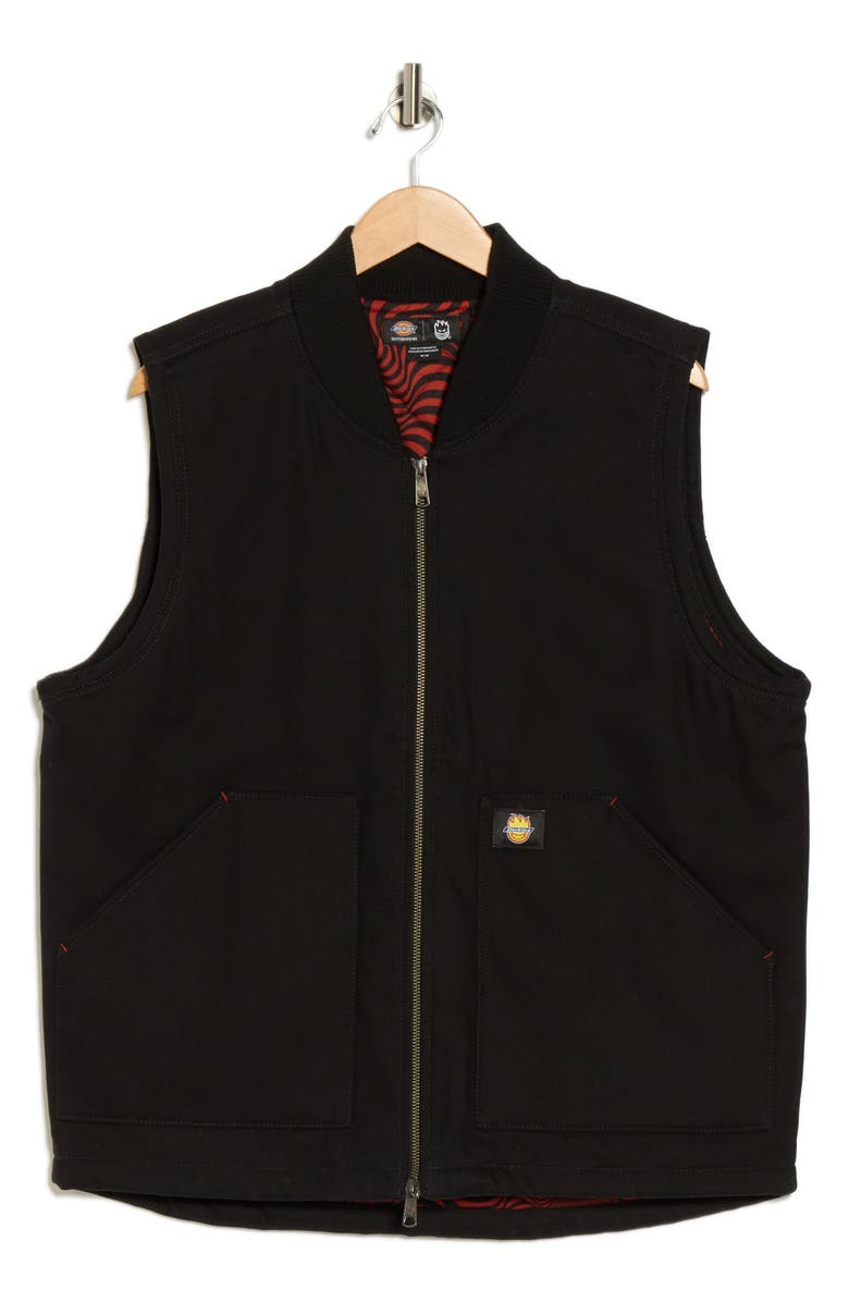 Dickies x Spitfire Zip Vest, Alternate, color, Black