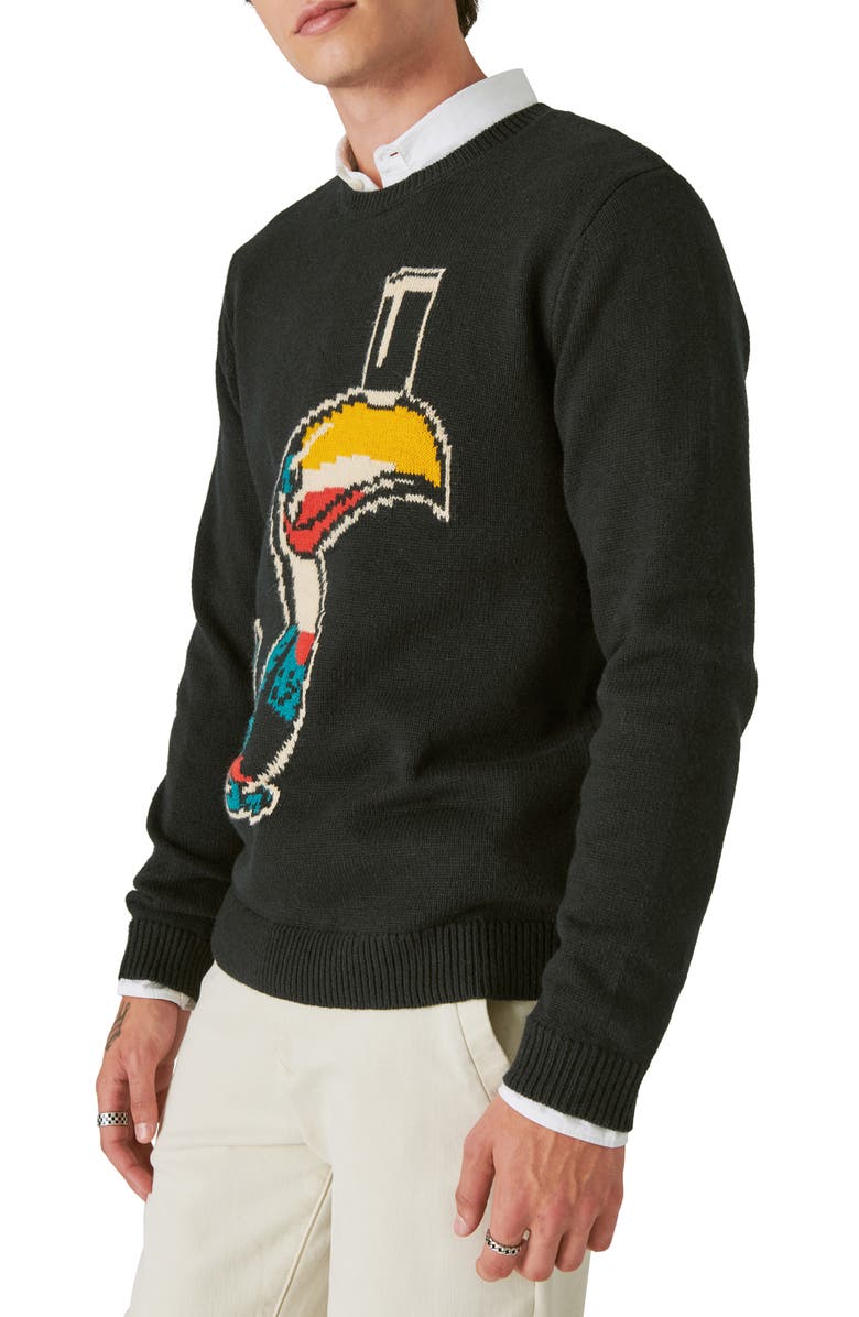 Lucky Brand x Guinness Beer Toucan Cotton Blend Sweater, Alternate, color, 