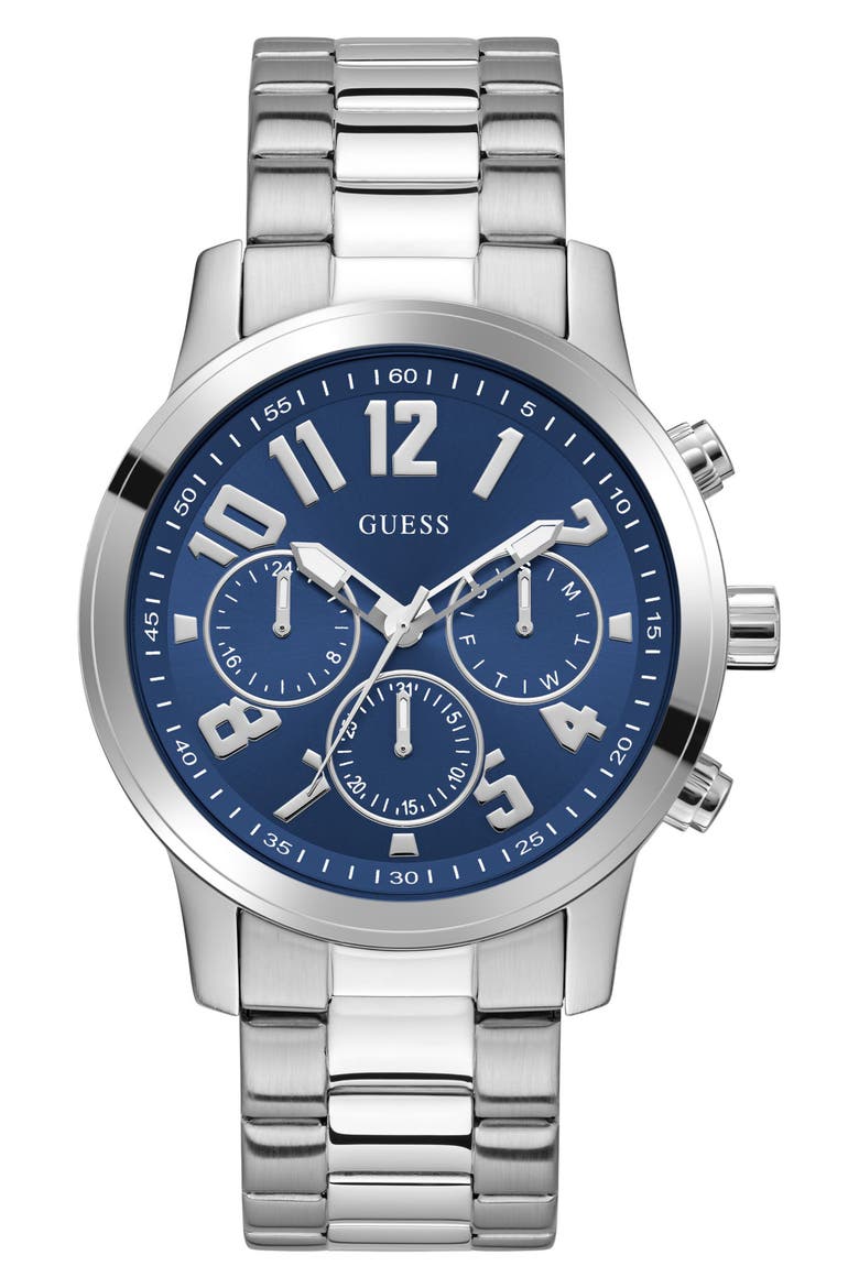 Parker Multifunction Bracelet Watch, 44mm, Main, color, BLUE