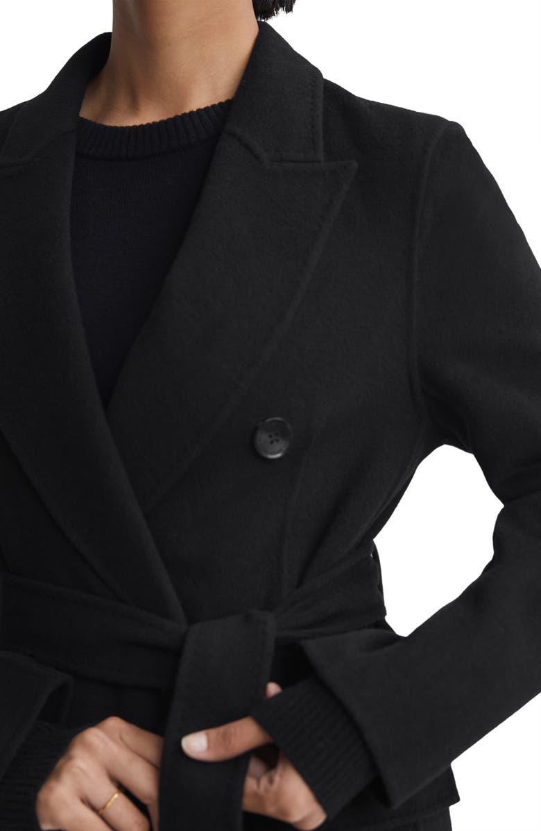 Reiss Arla Belted Double Breasted Wool Blend Coat, Alternate, color,