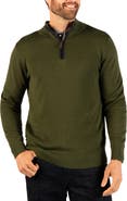 TailorByrd Fine Knit Quarter Zip Sweater