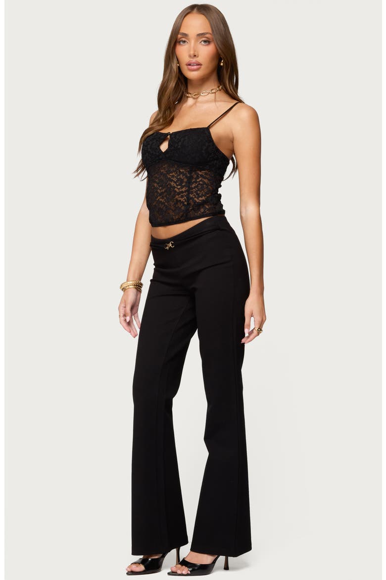 Janice Sheer Lace Crop Camisole, Alternate, color, BLACK