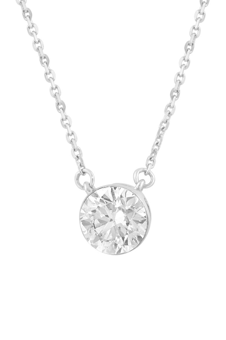 Lab Grown Diamond Pendant Necklace, Alternate, color, SILVER