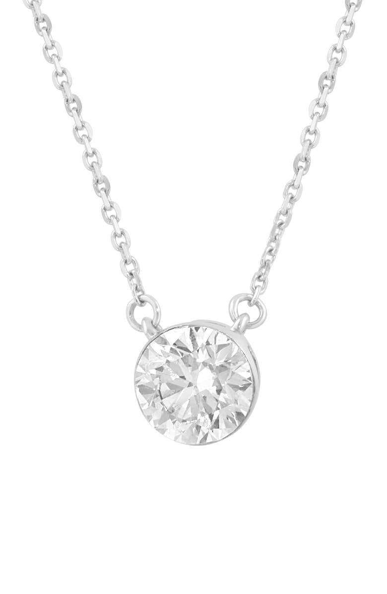 EFFY Lab Grown Diamond Pendant Necklace, Alternate, color, Silver