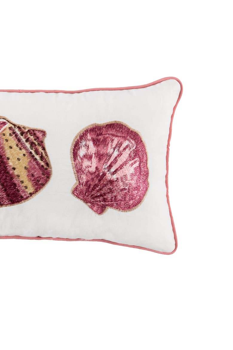 Seashell Trio Pillow, Alternate, color, Pink
