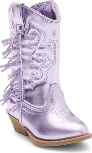 Kids' Fringe Metallic Western Boot