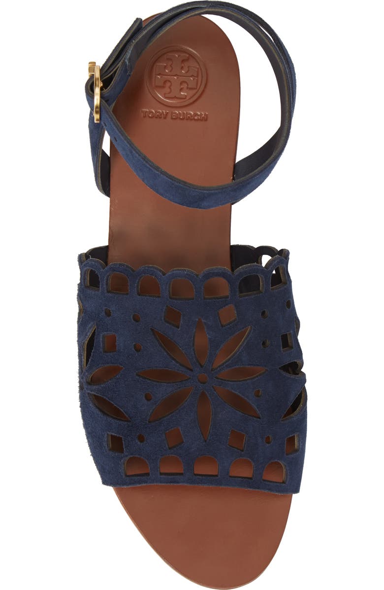 Tory Burch May Perforated Ankle Strap Sandal, Alternate, color,