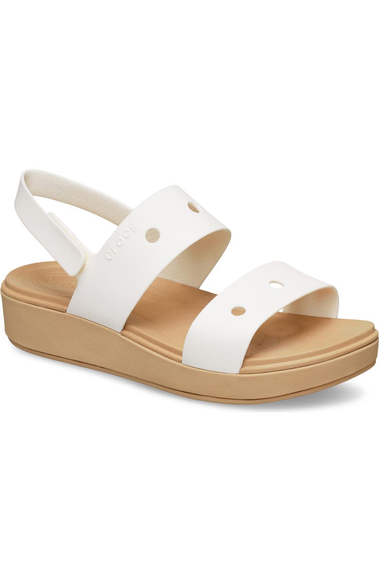 CROCS Kids' Brooklyn Slingback Sandal, Main, color, Chalk/ Cashew