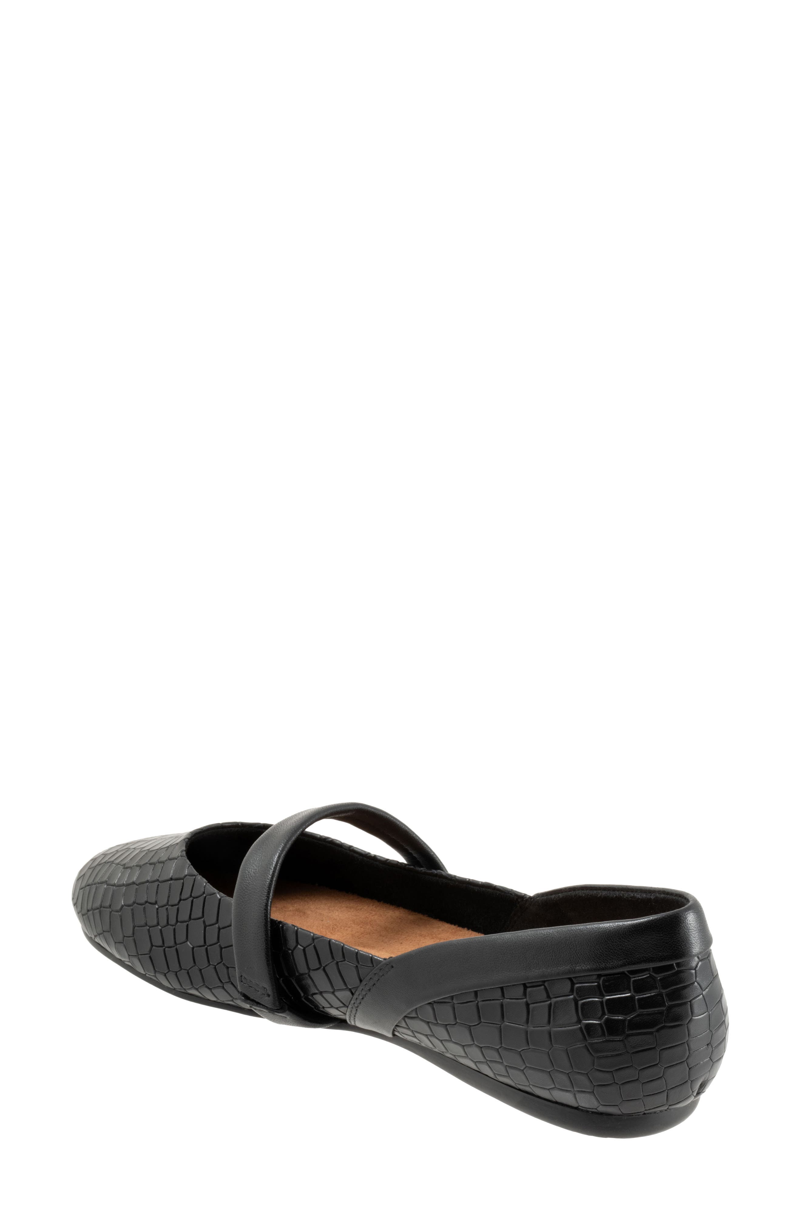 SoftWalk<sup>®</sup> Samara Mary Jane Flat, Alternate, color, Black Croco