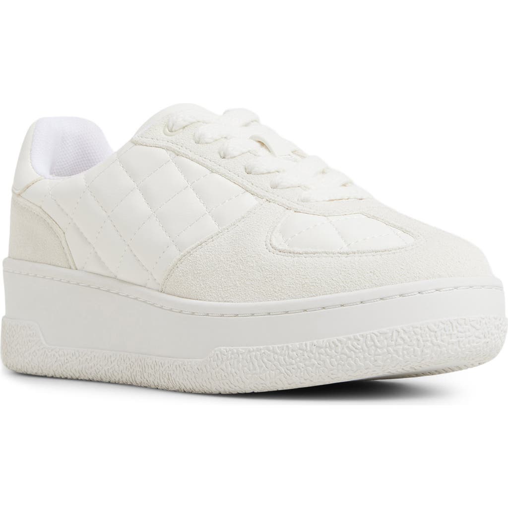 Aldo Deevale Platform Sneaker In White