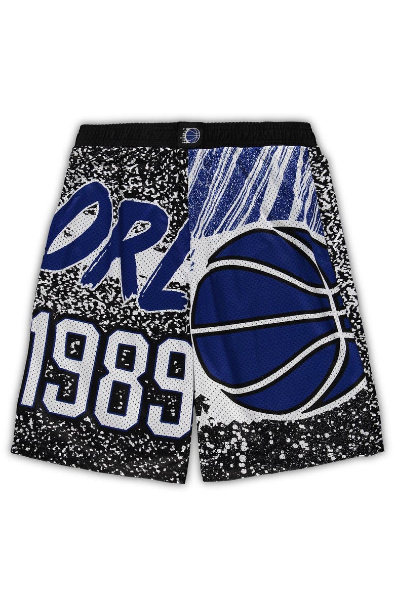 Mitchell & Ness Men's Mitchell & Ness Black Orlando Magic Big & Tall Hardwood Classics Jumbotron Shorts, Main, color, 