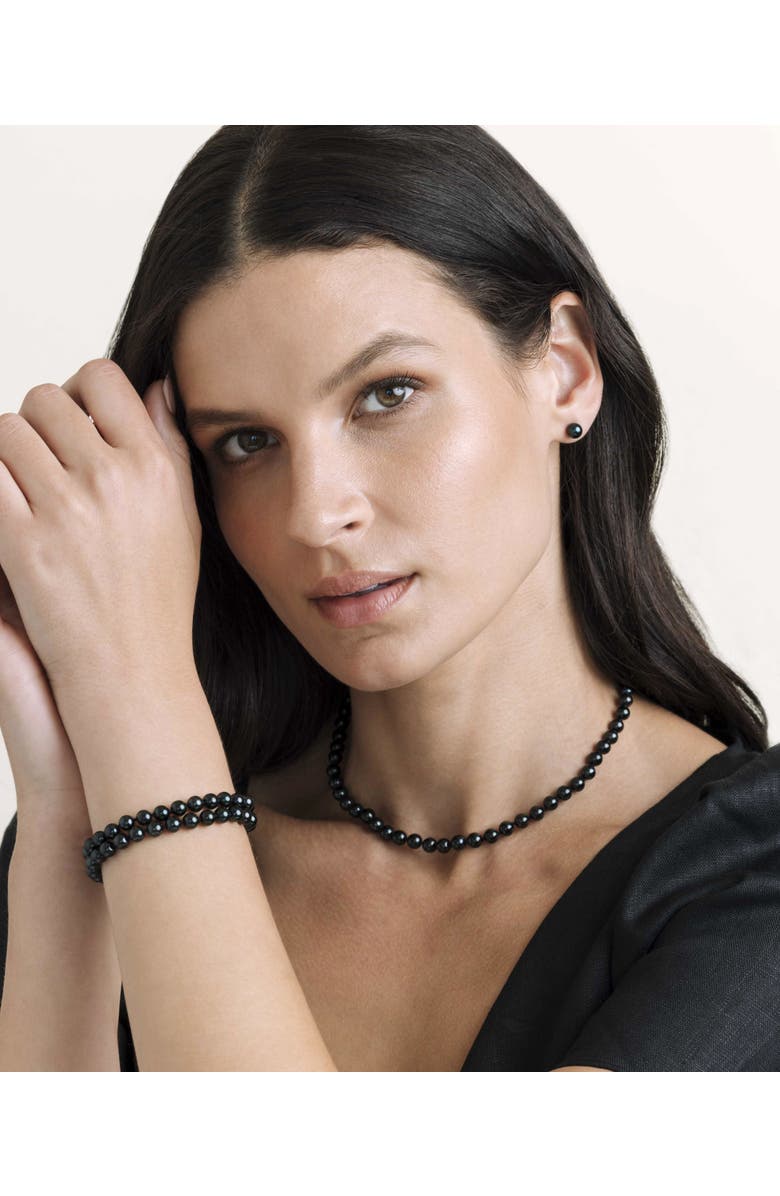 The Pearl Source Japanese Akoya Pearl Necklace 6-6.5mm AAA, Alternate, color, White Gold - Gabriella Clasp