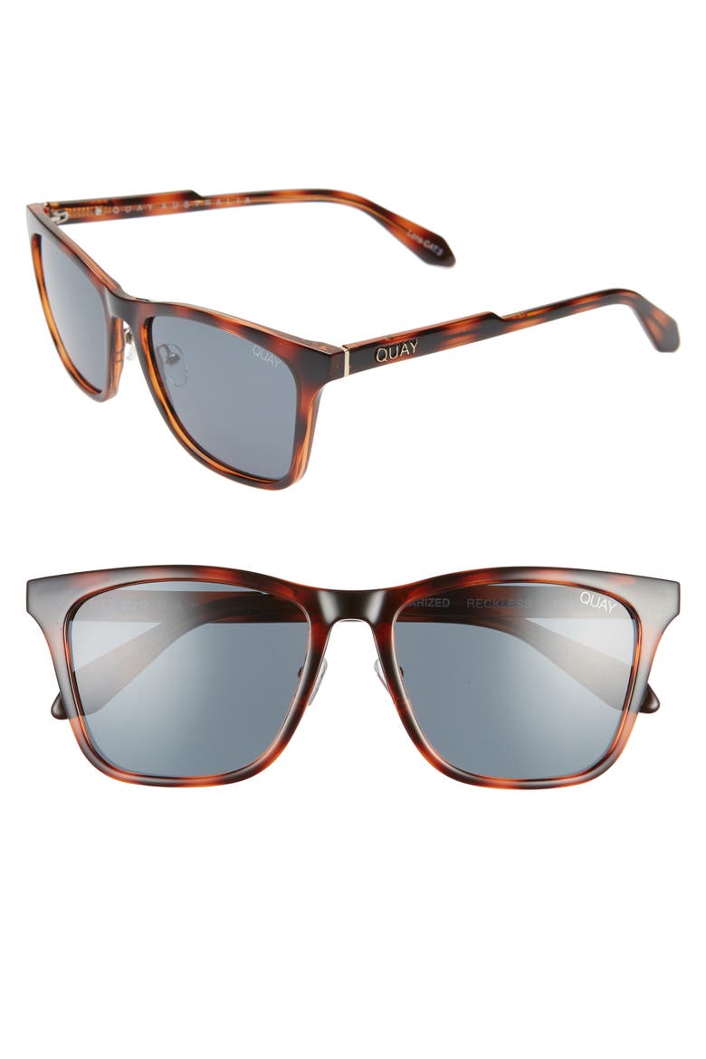 Australia Reckless 56mm Square Sunglasses, Main, color, ORNGTORT/ NAVY