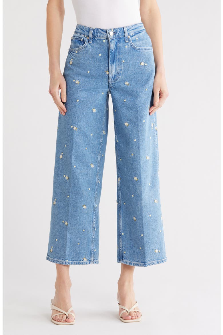 Getty Crop Straight Leg Jeans, Main, color, INDIGO FLORAL