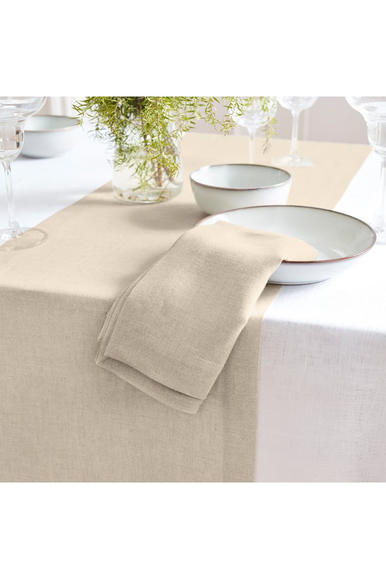 Linen Table Runner - Sonoma, Alternate, color, Flax