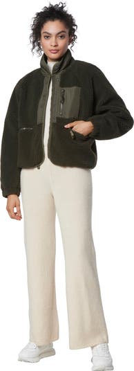 Mixed Media Fleece Zip Jacket