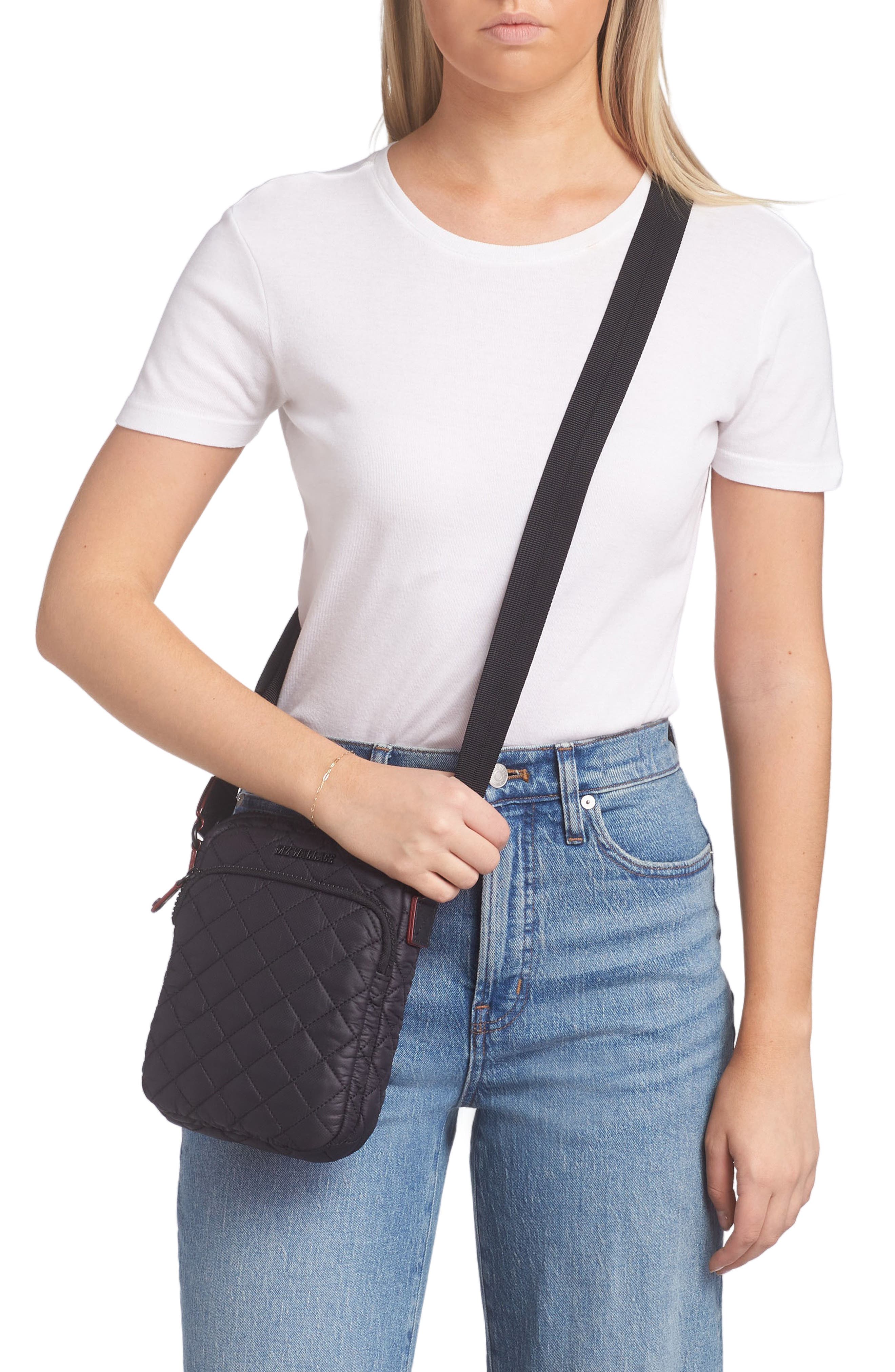 MZ Wallace Metro Crossbody Bag, Alternate, color, Black