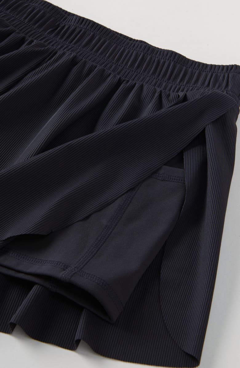 Zella Girl Kids' Run Play Skirty Shorts, Alternate, color, Black