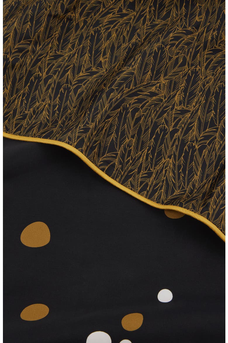 Bubbles Duvet Cover, Alternate, color, Black & White