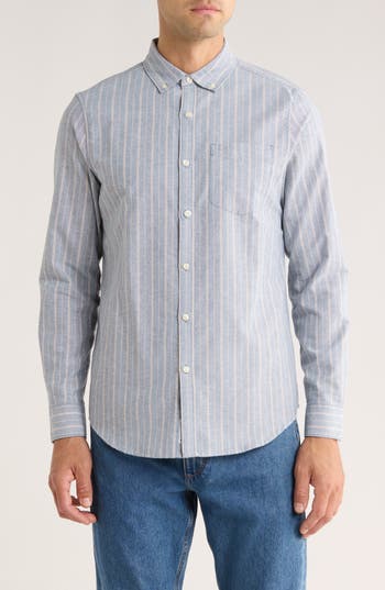 Original Penguin Oxford Stretch Half Zip Sweatshirt In Gray