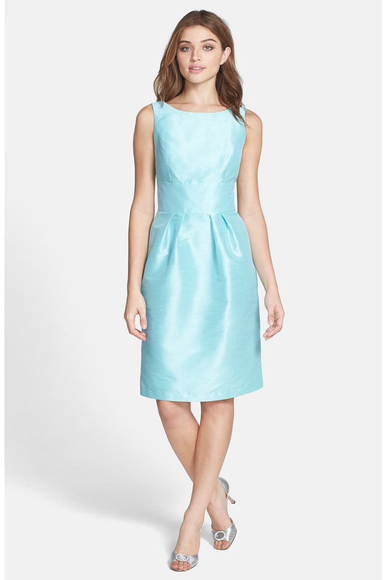 Dupioni Cocktail Dress, Main, color, SEASIDE