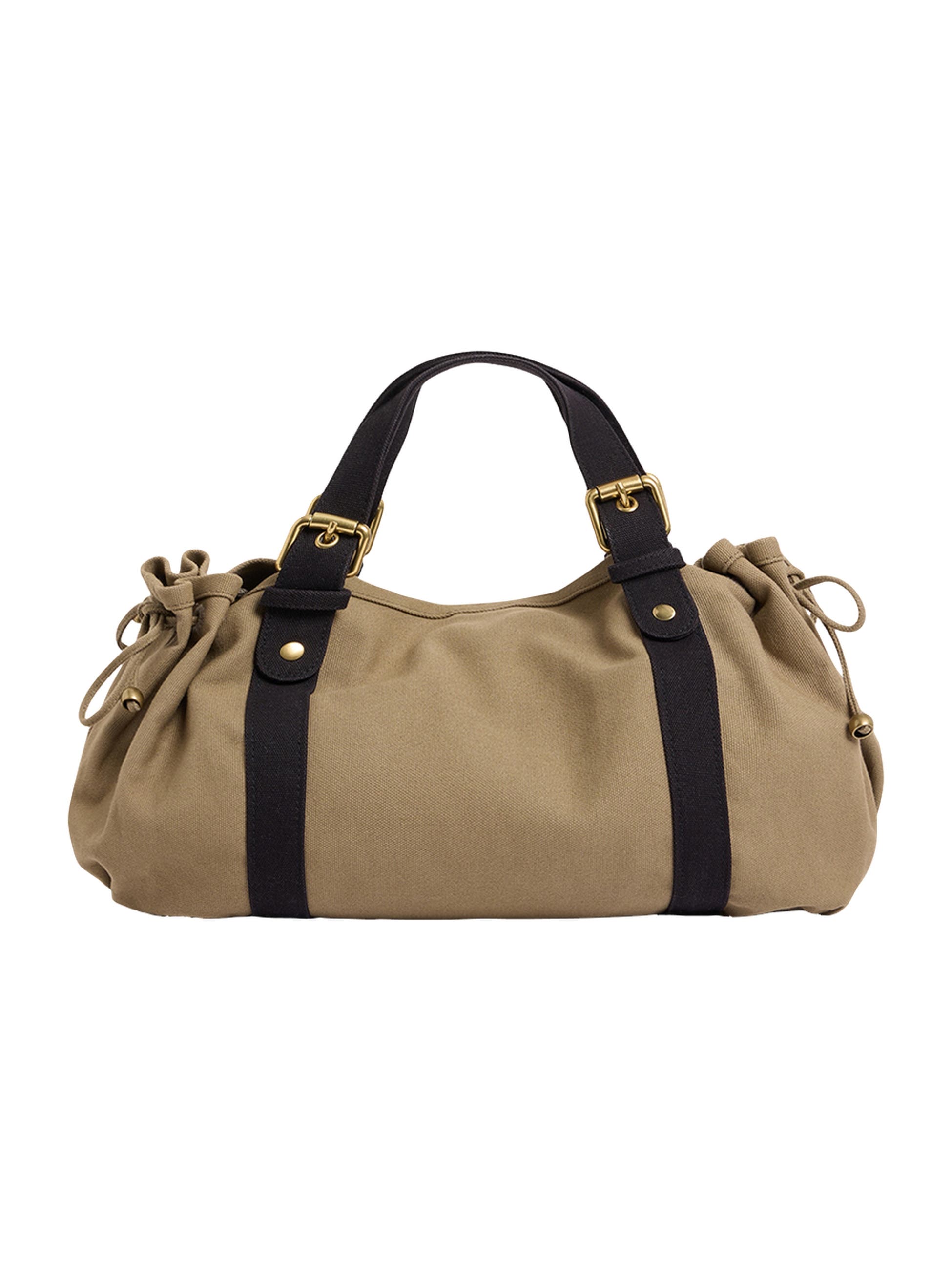 GERARD DAREL Bicolor 24H Canvas Handbag, Alternate, color, Khaki