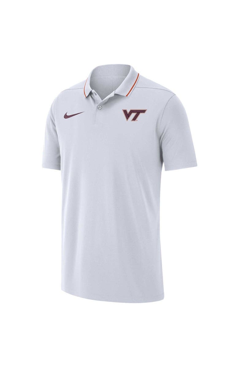 Nike Men's Nike White Virginia Tech Hokies 2023 Coaches Performance Polo, Alternate, color, 