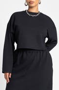ELOQUII Oversized Cropped Sweatshirt