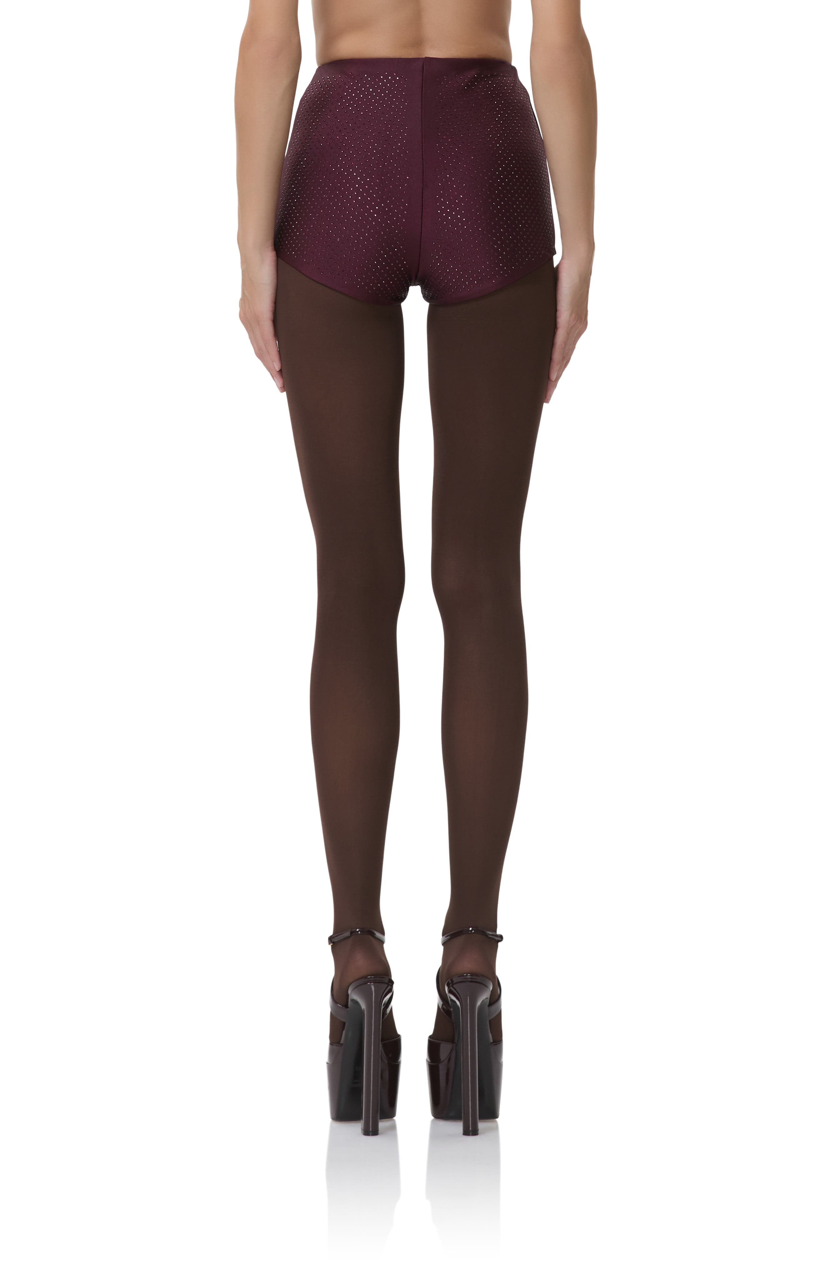 Yves Rhinestone Jersey Shorts - image 2
