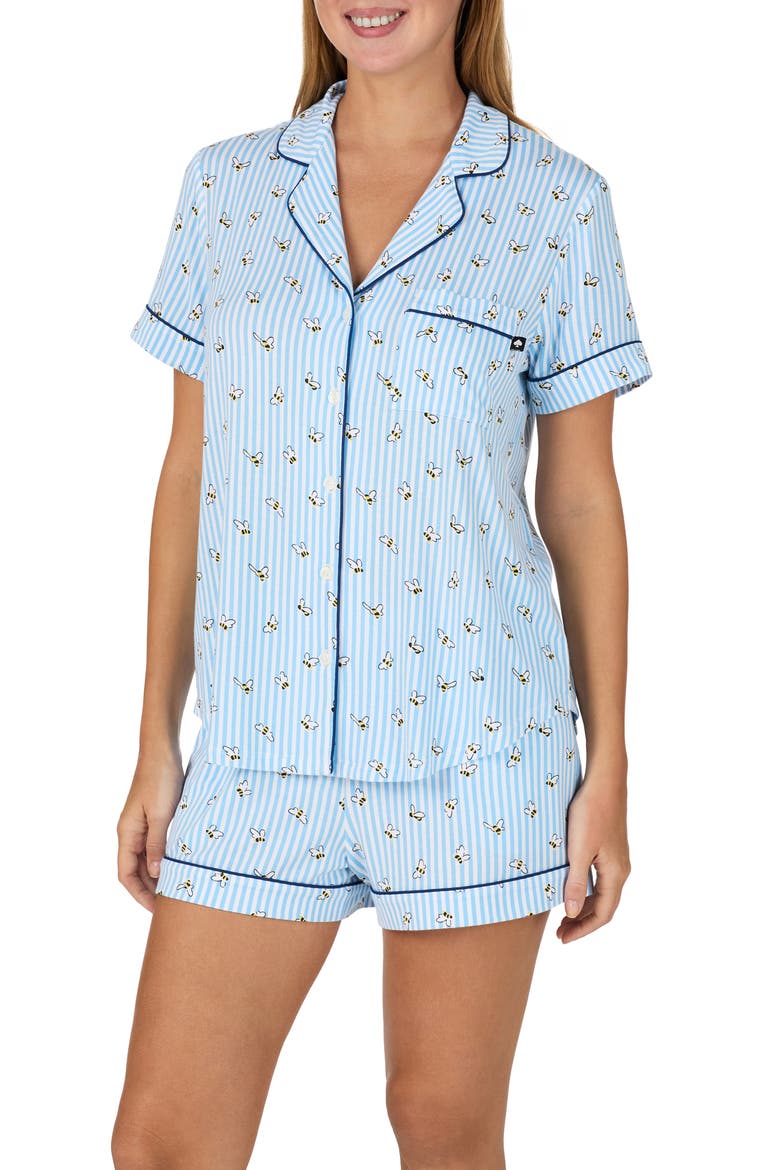 print short pajamas, Alternate, color, BLUE STRIPE