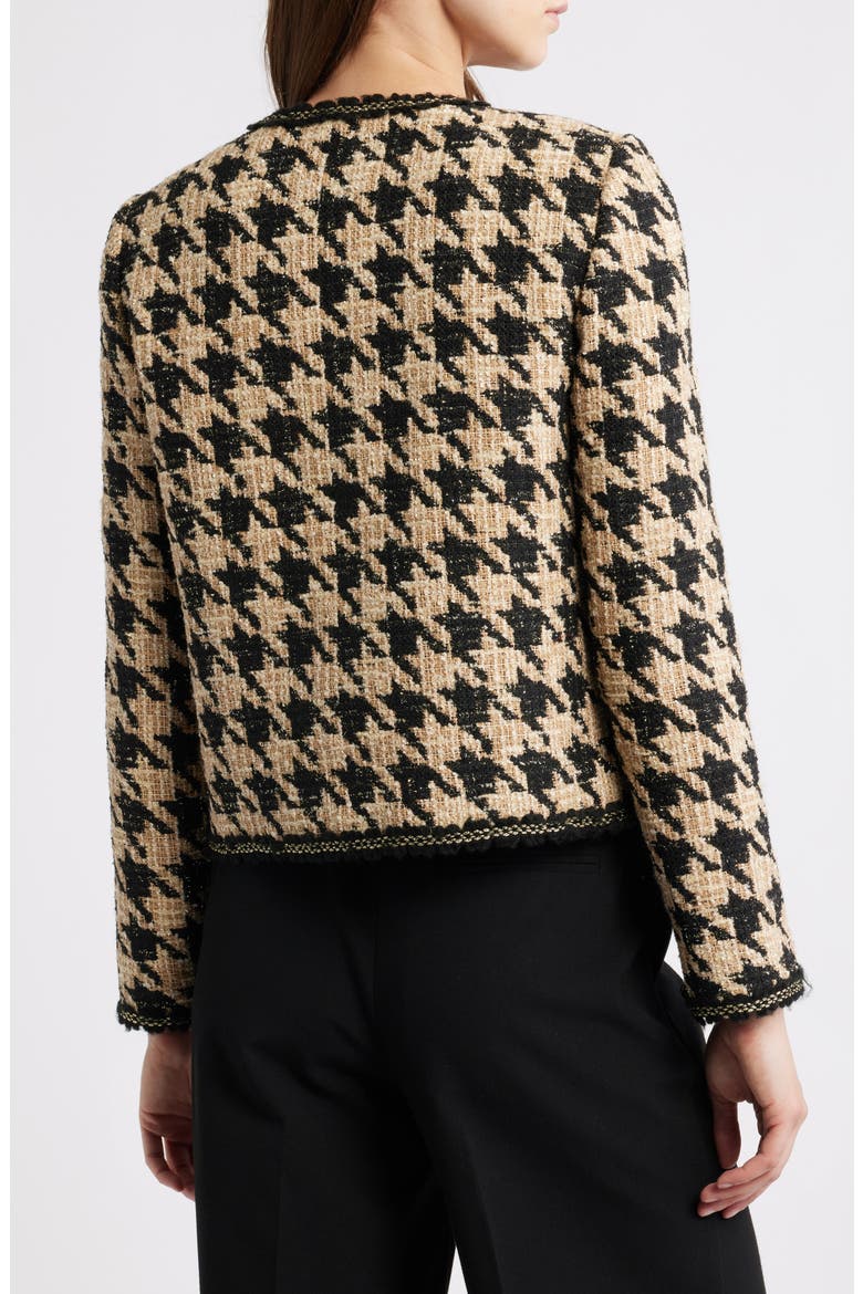 The Juno Metallic Houndstooth Jacket, Alternate, color, BROWN HOUNDSTOOTH